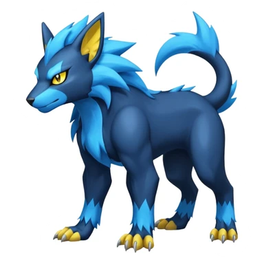 Manectric-Luxray-Draco-Fakémon-hybrid-creature (full body), 4 legs sticker