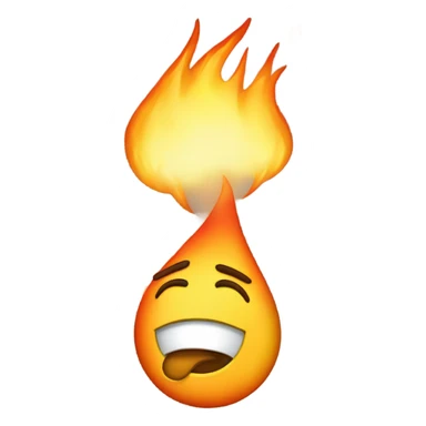 Tears drop on fire sticker