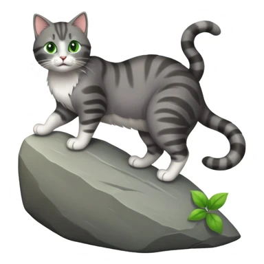 Cat rock climbing sticker