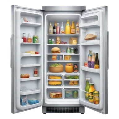 Fridge with door ajar sticker