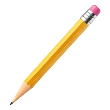 3D perspective Premium golden writing pencil sticker
