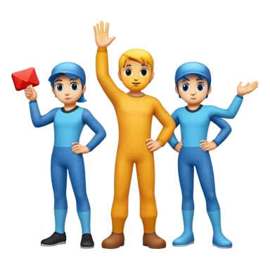 Three characters: an X character, a number 1 character, and another X character standing together sticker