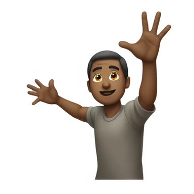 Guy reaching over  sticker