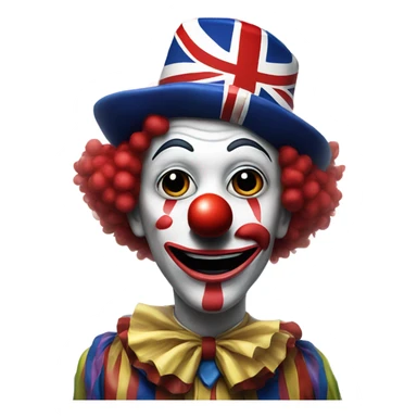 Union Jack clown sticker