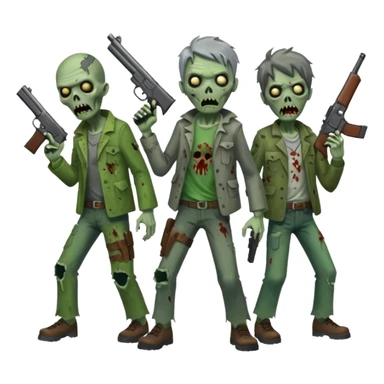 Call of duty Zombies con armas de fuego  sticker