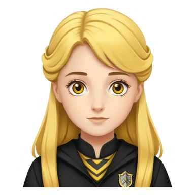 Charlotte Skeoch is hannah abbott in harry potter, wear hogwarts Hufflepuff uniform sticker
