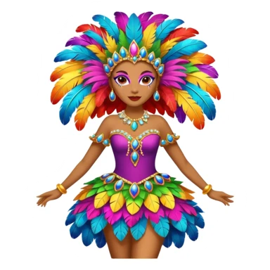 carnival-mas-costume,colorfull dress sticker