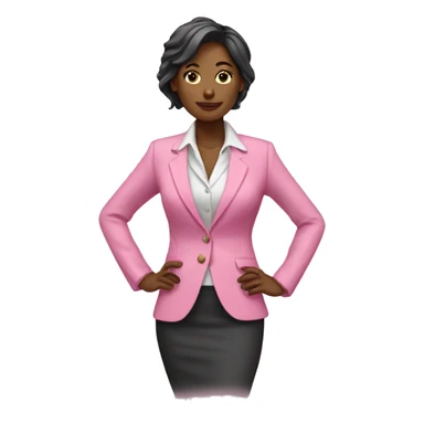business women wearing pink blazer sticker