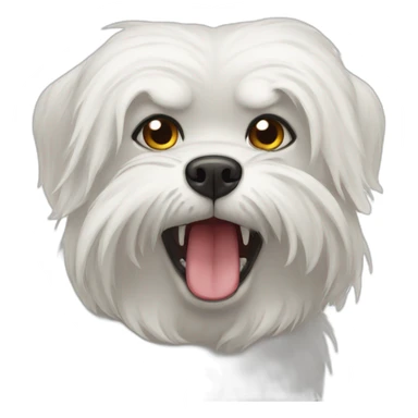Angry roar maltese dog sticker