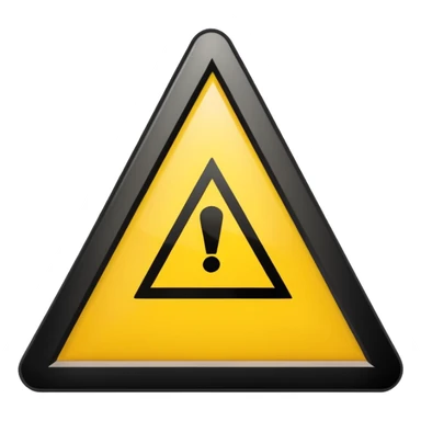 yellow warning triangle with 5 min in the middle sticker