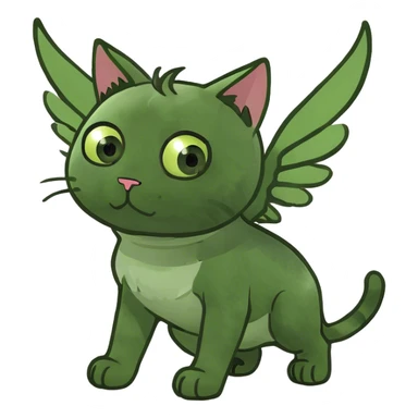 Cat with wings sticker