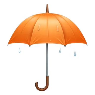 peach orange umbrella under rain sticker