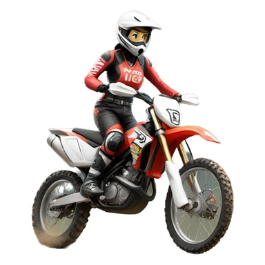 Woman moto cross sticker