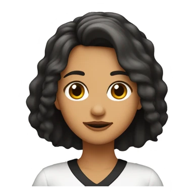 Chica con el pelo largo y negro besando a chico con pelo marrón en punta y corto sticker