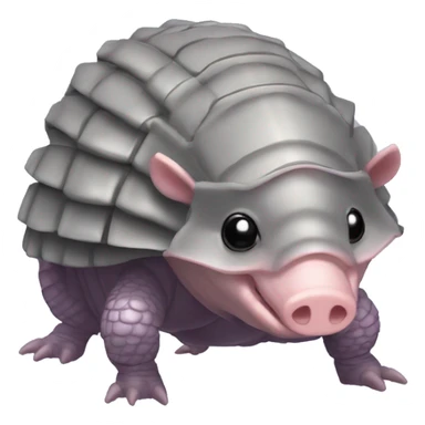 Lavender gray Pig armadillo darth Vader isopod lobster tail fanned tail feathered tail pig armadillo darth Vader face sticker