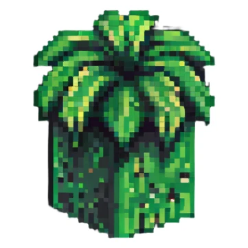 blocky pixelated Minecraft grass block emoji, less realistic sticker
