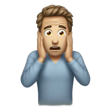 stressed man sticker