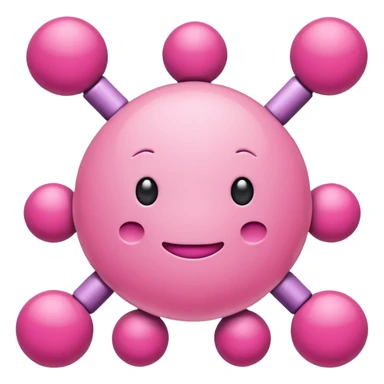 Pink colour disease molecule  sticker