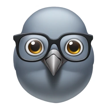 Pigeon with glasses sticker