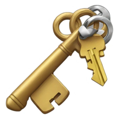 key attached to a mini flat sticker