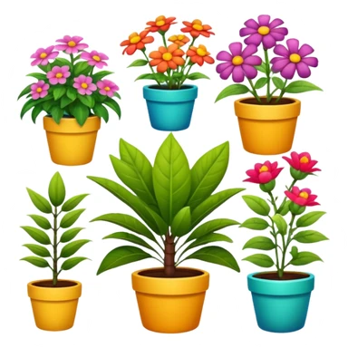Plantas con flores casi realistas sticker