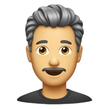 A man with a funny haircut sticker