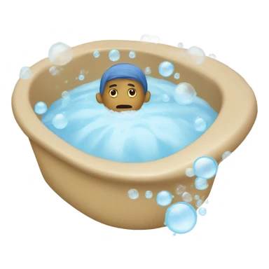 Me sitting in the bathtub with foam on my head sticker