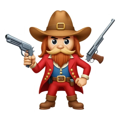 yosemite sam character cartoon with his gun sticker