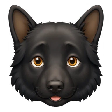 black german shepherd brown eyes  sticker