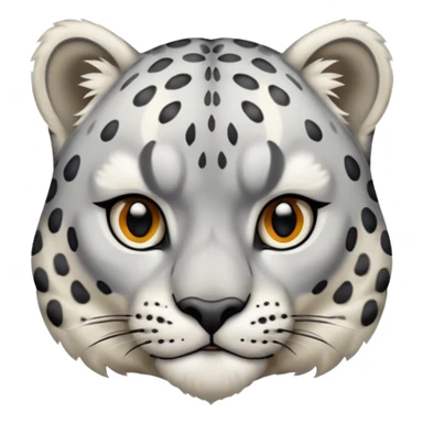 Deformed Snow leopard sticker