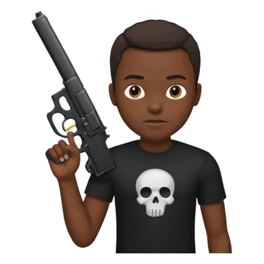 Black guy shooting himself sticker