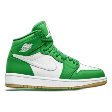 green and white air jordan sticker