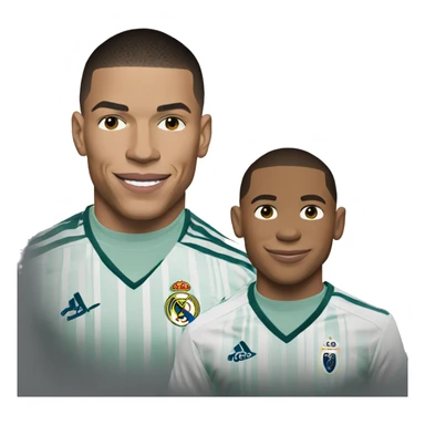 Kylian mbappe with ronaldo sticker