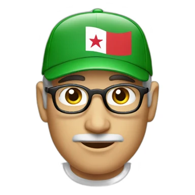 Steve Jobs with an algerian flag cap sticker