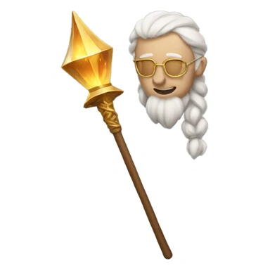 fantasythemed emoji with wand and staff sticker