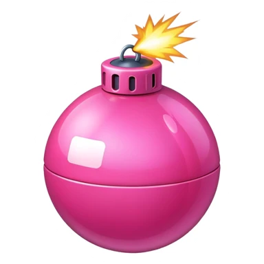 Pink explosiv bomb sticker