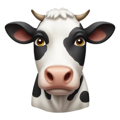 sad cow sticker