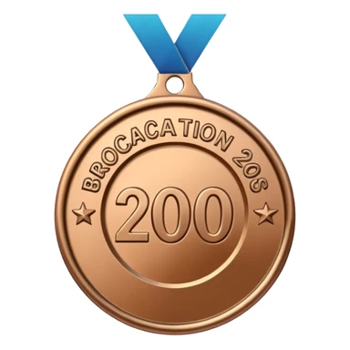 Create a medal which has an inscription "Brocation 2026" sticker