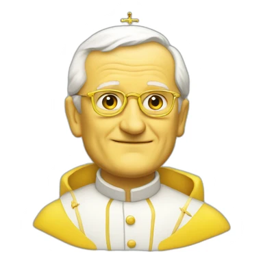 john paul Ii as a yellow submarine sticker