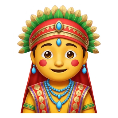 Generate an emoji with a funny Indian costume sticker
