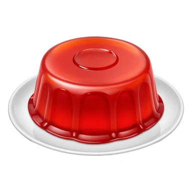 classic red jello unmolded on white plate sticker
