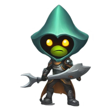 let him cook alien emoji scifi roguelike rpg style inspired by slay the spire digital art sticker