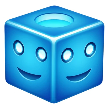 Geometry dash shaped cube sticker