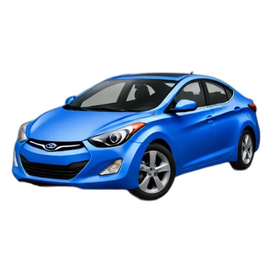 Elantra Car 2012 blue sticker