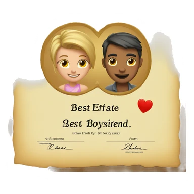 Best boyfriend certificate sticker