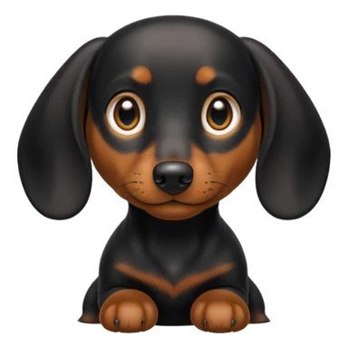 Black miniature Daschund  sticker