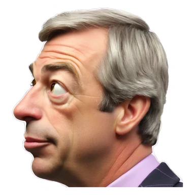 Nigel Farage side profile Pog expression sticker
