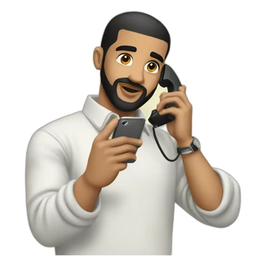 Drake looking pressing a phone sticker