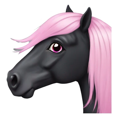 Black horse pink nose  sticker