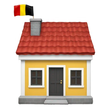 house with belgium flag sticker